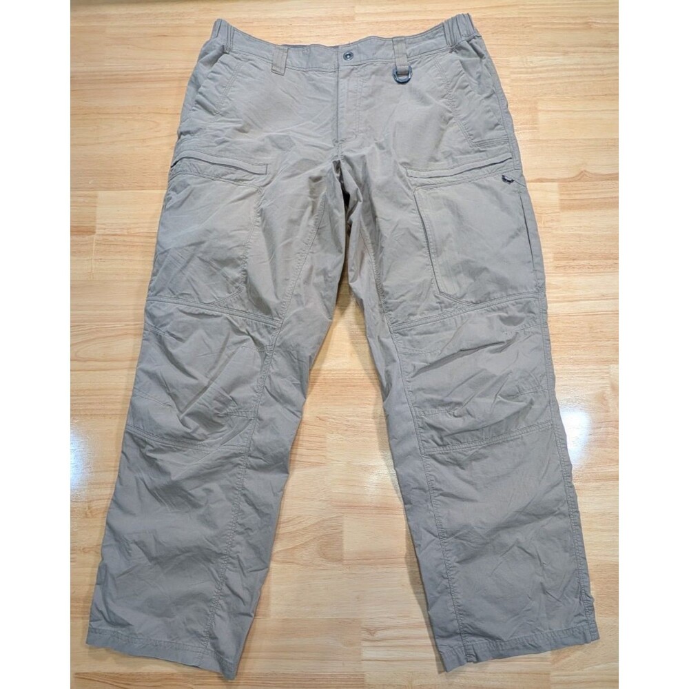 Gander Mountain Guide Series Pants Mens L 36x32 Actual 33x31 Cargo Khaki Nylon